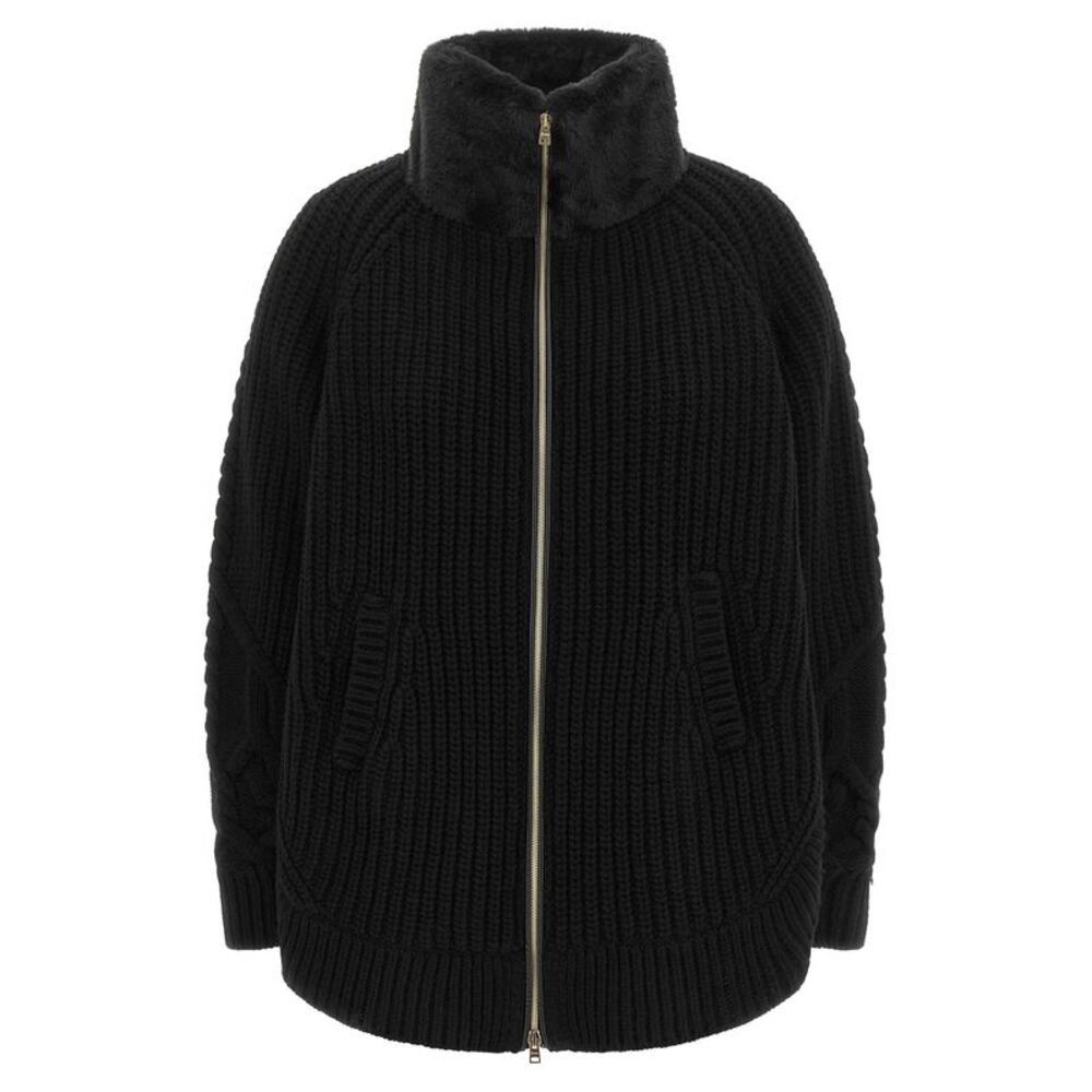 Herno Women Cardigan With Fur Insert